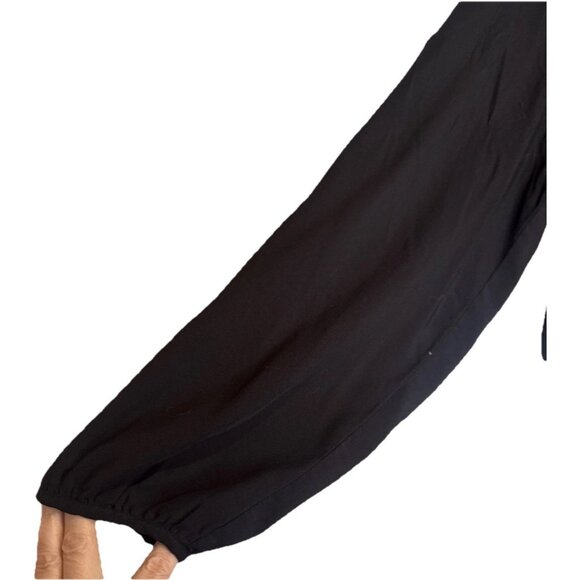 Old Navy Womens Black Rayon Popover V-Neck Long Sleeve Blouse Top Sz XXL NEW - Picture 5 of 10